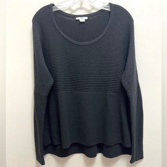 Helmut Lang Sweater Wool Angora Blend Ribbed Relaxed Fit Black Size S - Picture 2 of 8